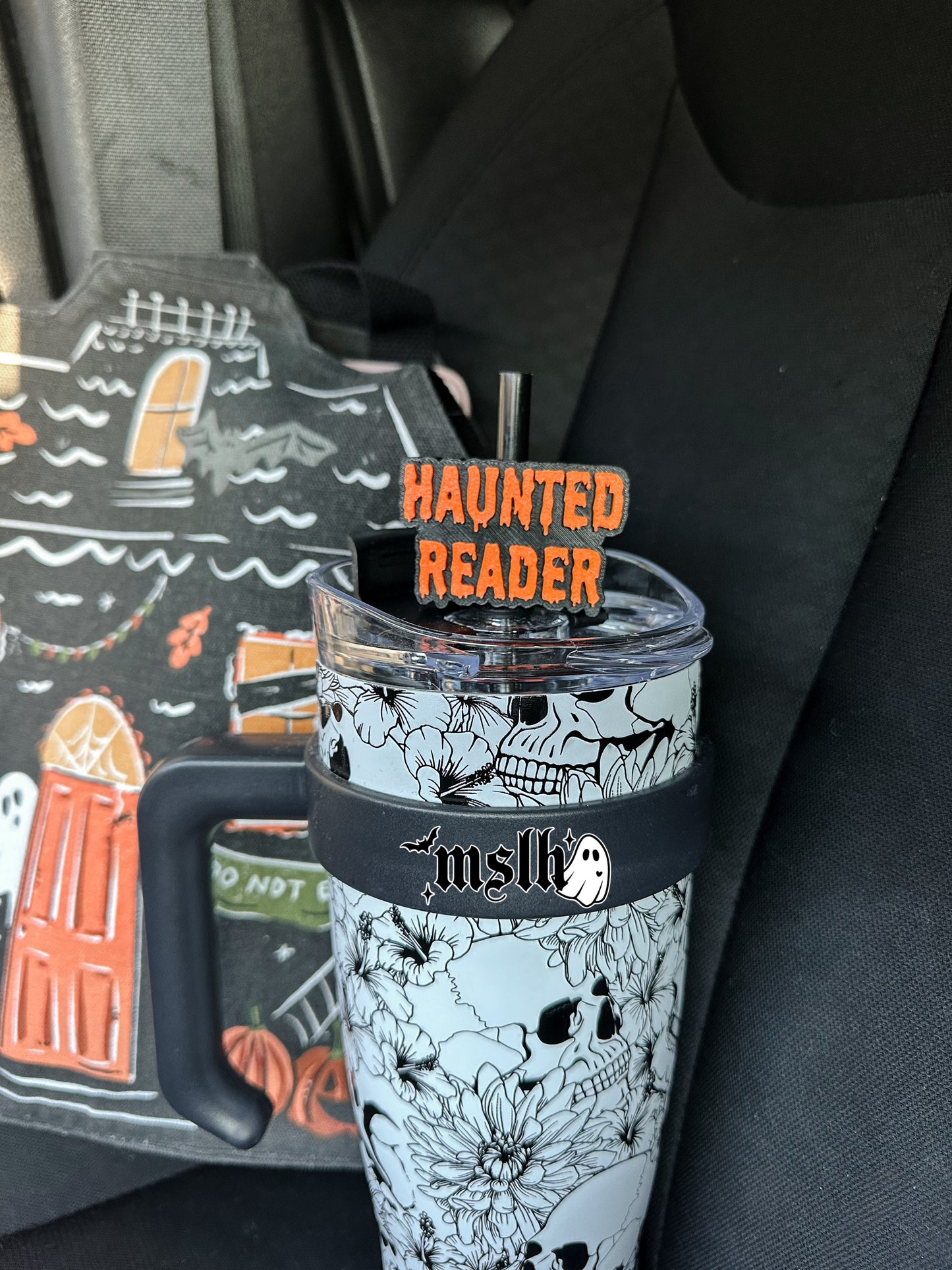 Haunted Reader MSLH Exclusive 8mm and 10mm Straw Topper for Tumblers -3D PRINTED