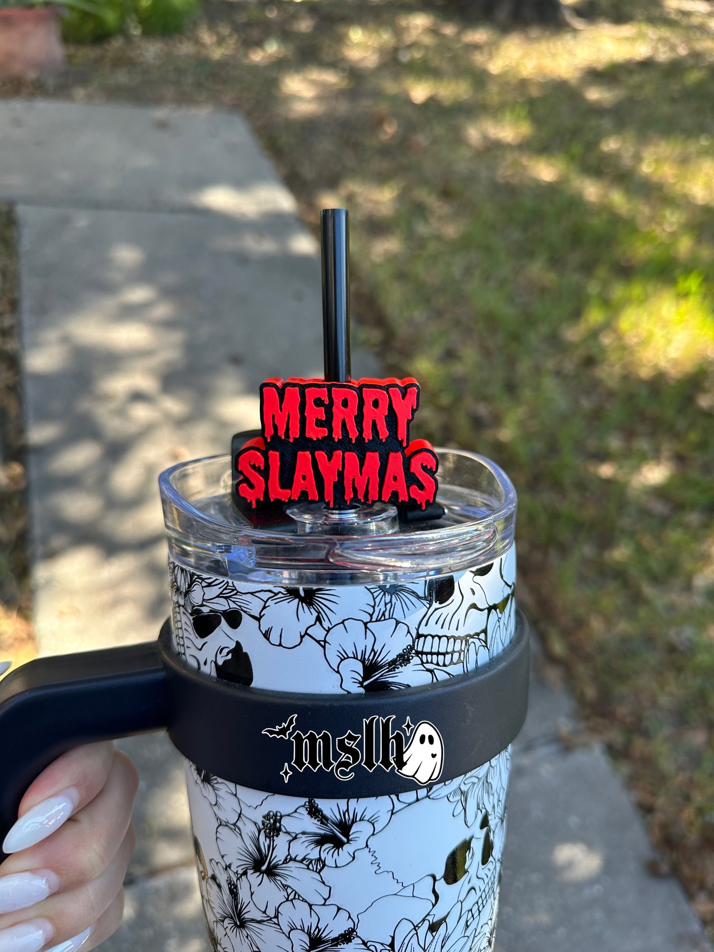 Merry Slaymas MSLH Exclusive 8mm and 10mm Straw Topper for Tumblers -3D PRINTED