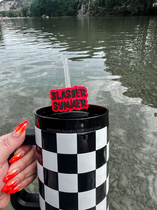 Slasher Summer MSLH Exclusive 8mm and 10mm Straw Topper for Tumblers -3D PRINTED