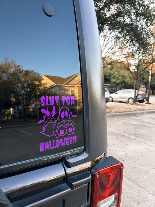 Slut for Halloween Vinyl Decal