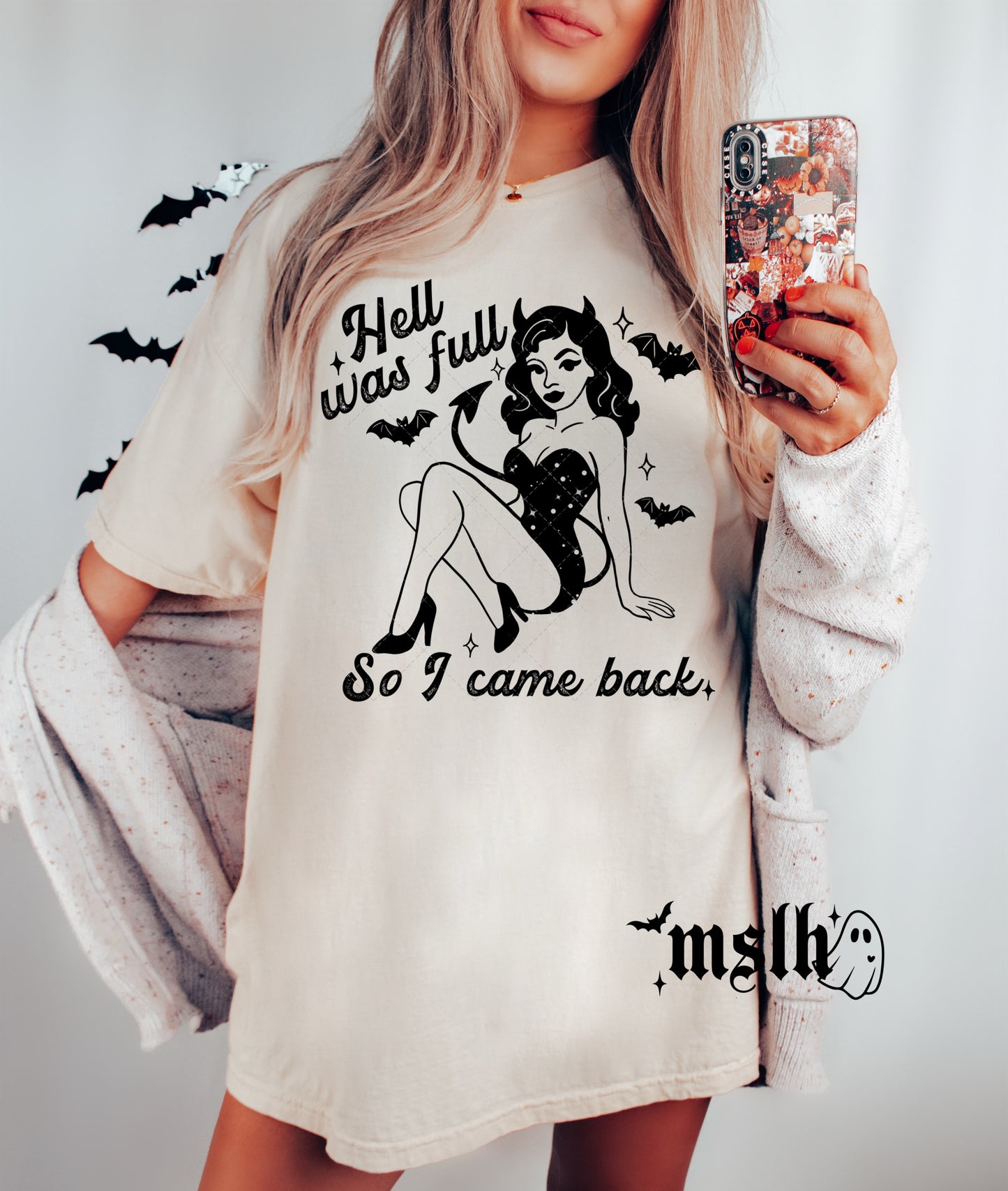 Hell was full so I came Back PNG File