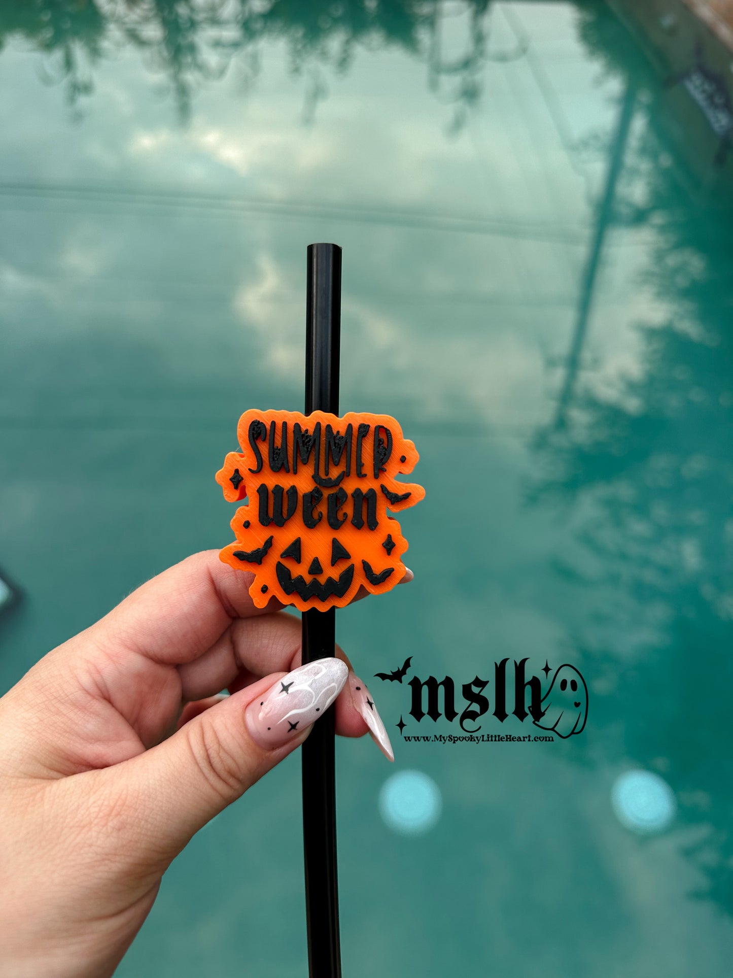 Summerween MSLH Exclusive 8mm and 10mm Straw Topper for Tumblers -3D PRINTED