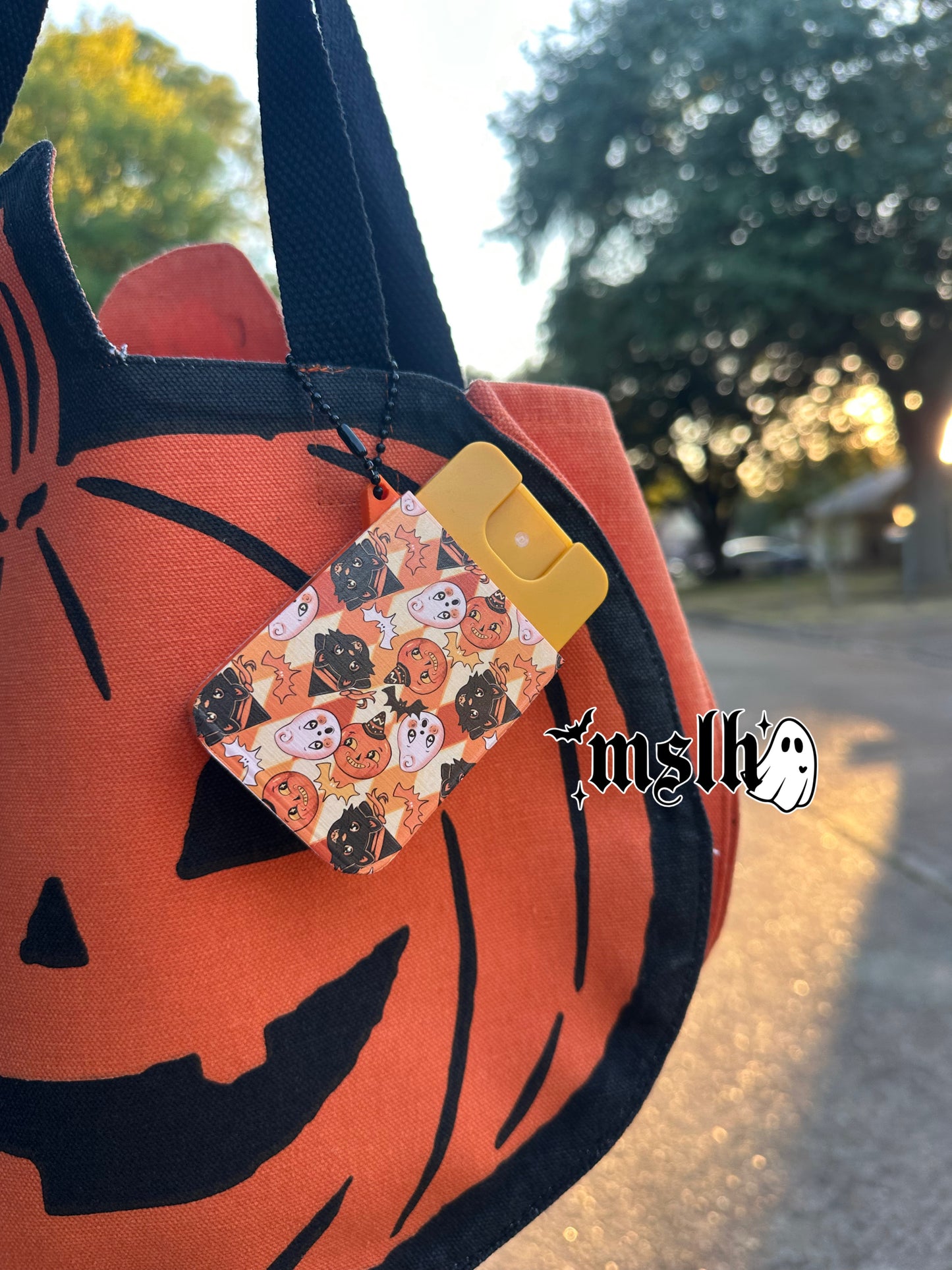 Vintage Halloween Sanitizer holder Key Chain / Bag Charm -3D PRINTED