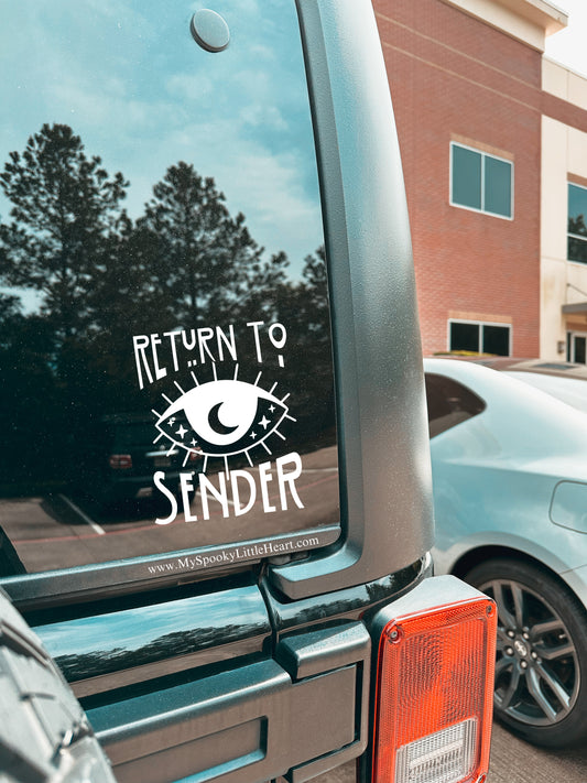 Retun to Sender Vinyl Decal