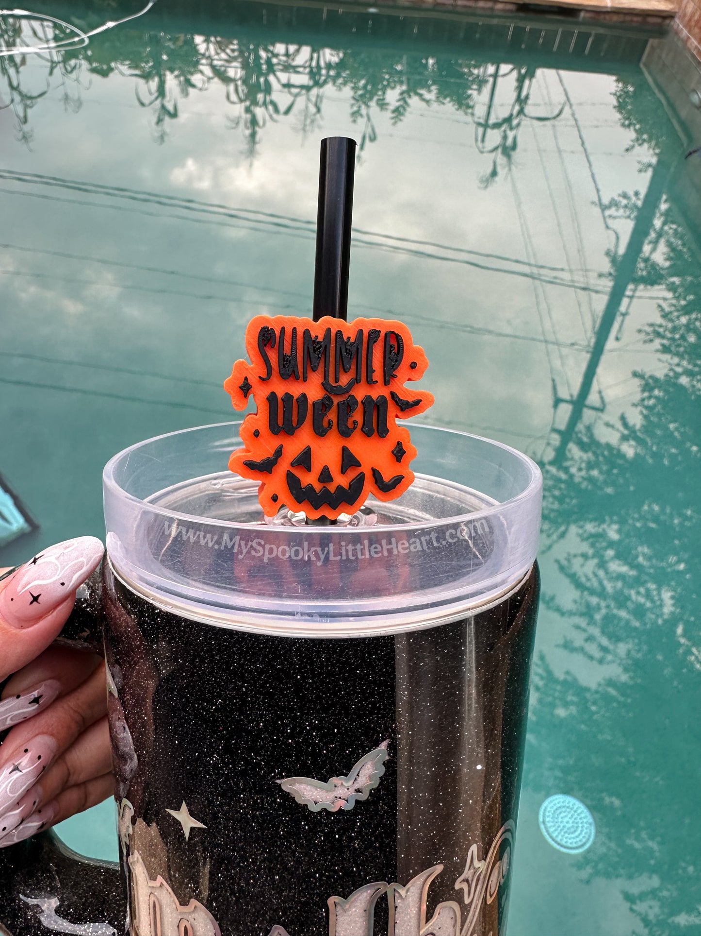 Summerween MSLH Exclusive 8mm and 10mm Straw Topper for Tumblers -3D PRINTED