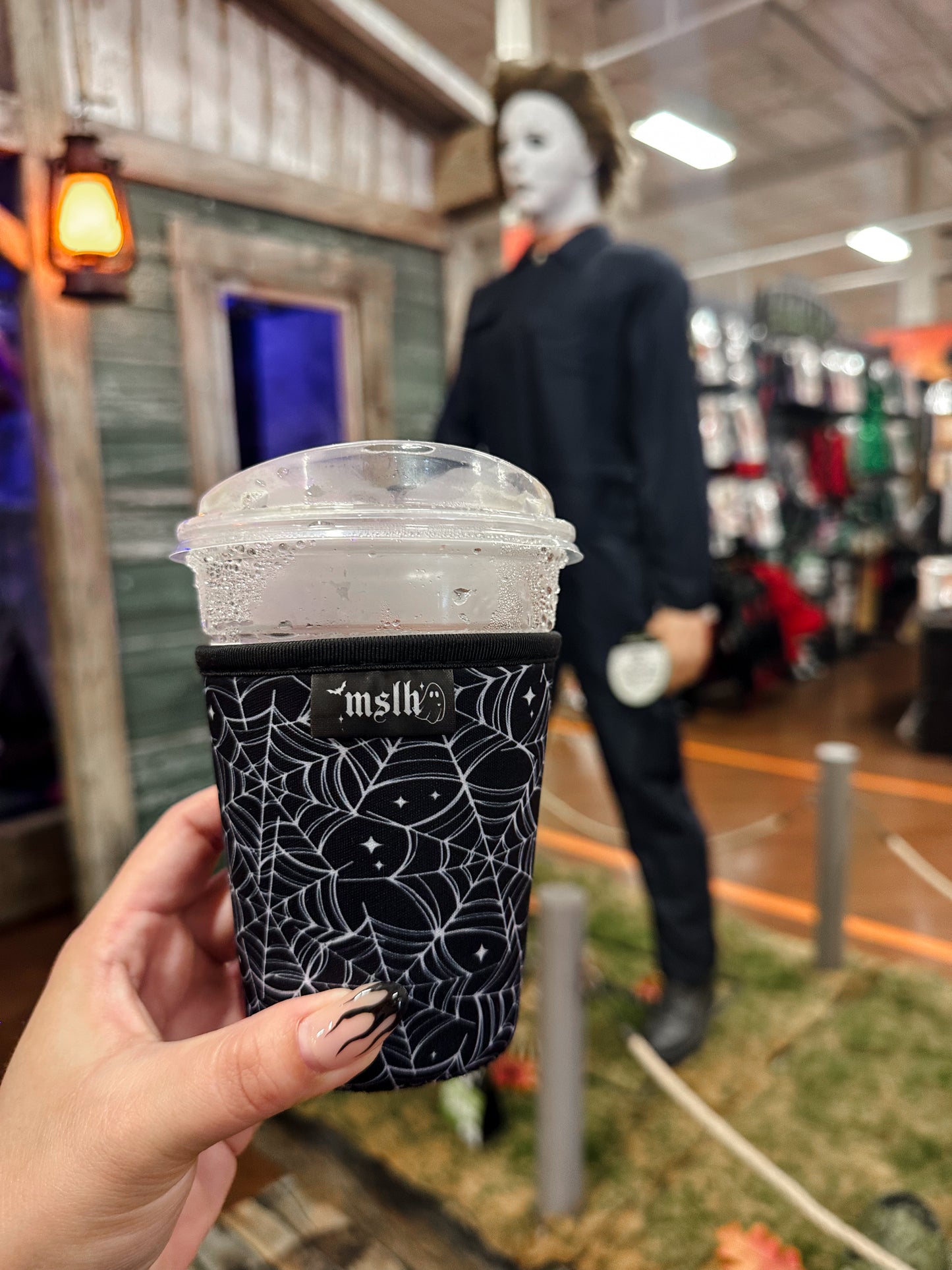 Spiderweb with sparkles Drink/Cup Sleeve