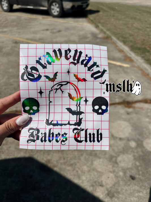 Graveyard Babes Club Vinyl Decal