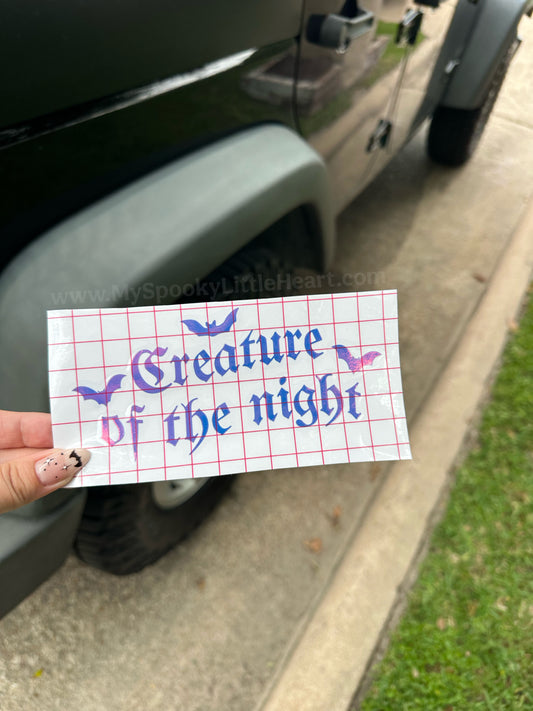 Creature of the night Vinyl Decal