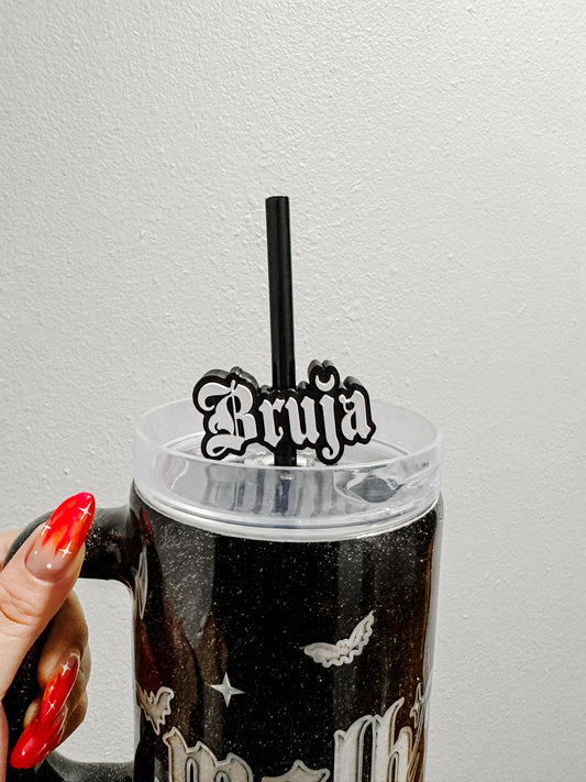 Bruja MSLH Exclusive 8mm and 10mm Straw Topper for Tumblers -3D PRINTED