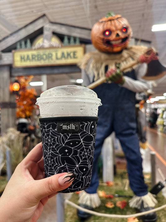 Spiderweb with sparkles Drink/Cup Sleeve