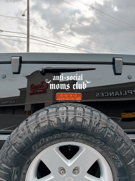 Anti-Social Moms Club with bats Vinyl Decal