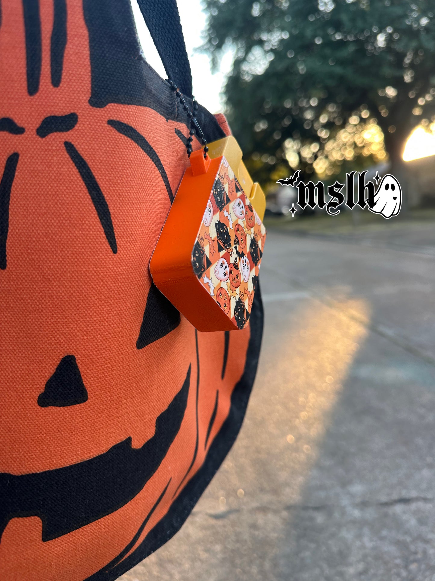 Vintage Halloween Sanitizer holder Key Chain / Bag Charm -3D PRINTED
