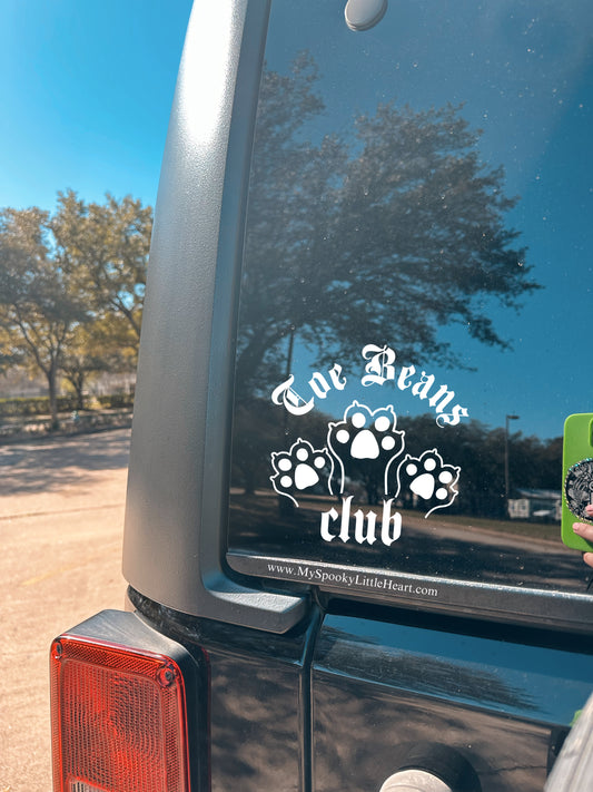 Toe Beans Club Vinyl Decal