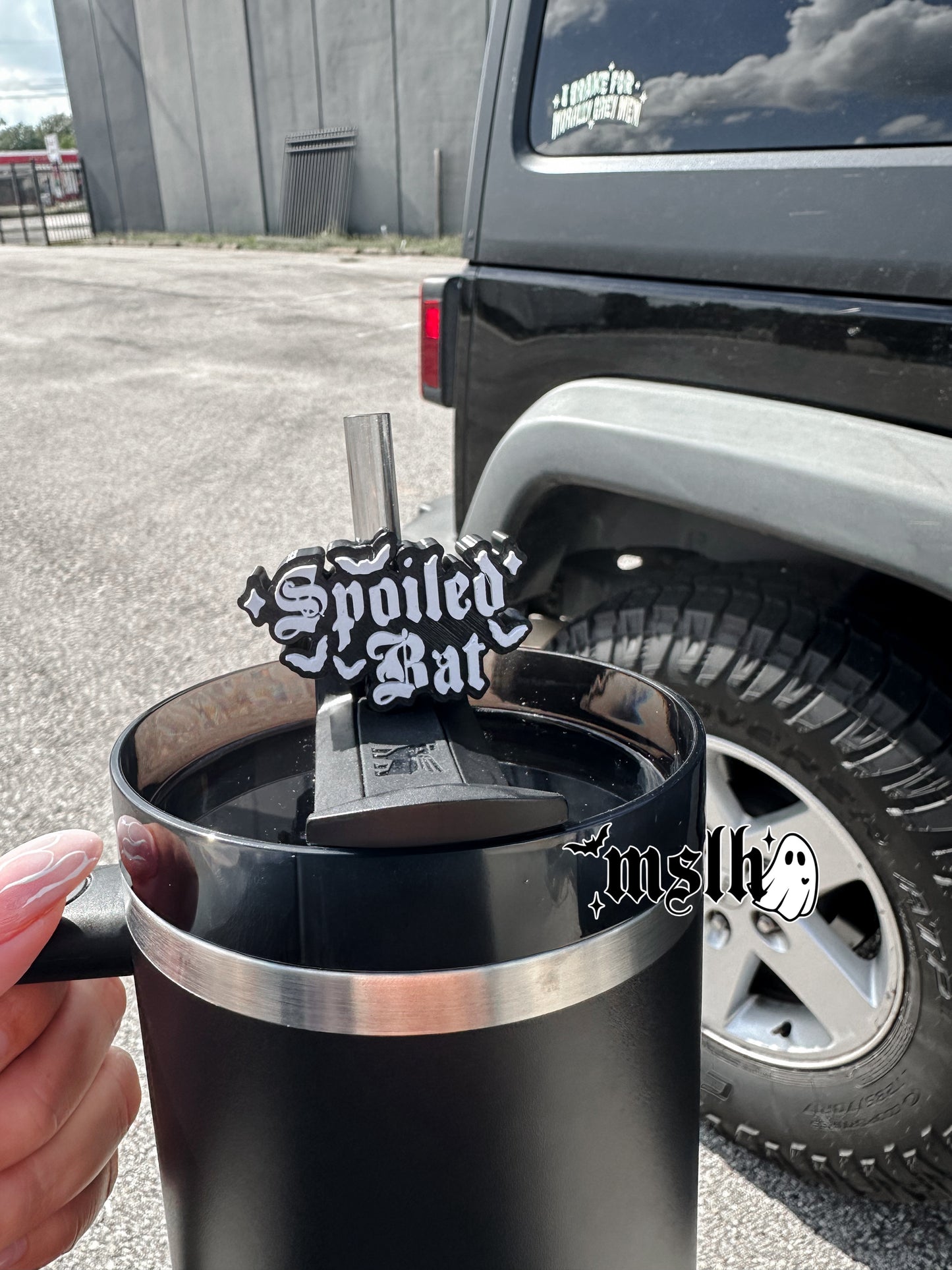 Spoiled Bat MSLH Exclusive 8mm and 10mm Straw Topper for Tumblers -3D PRINTED