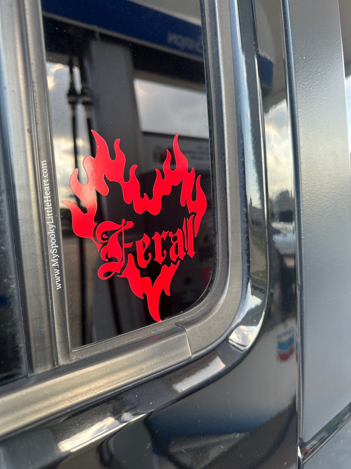 Feral Flame Heart Vinyl Decal