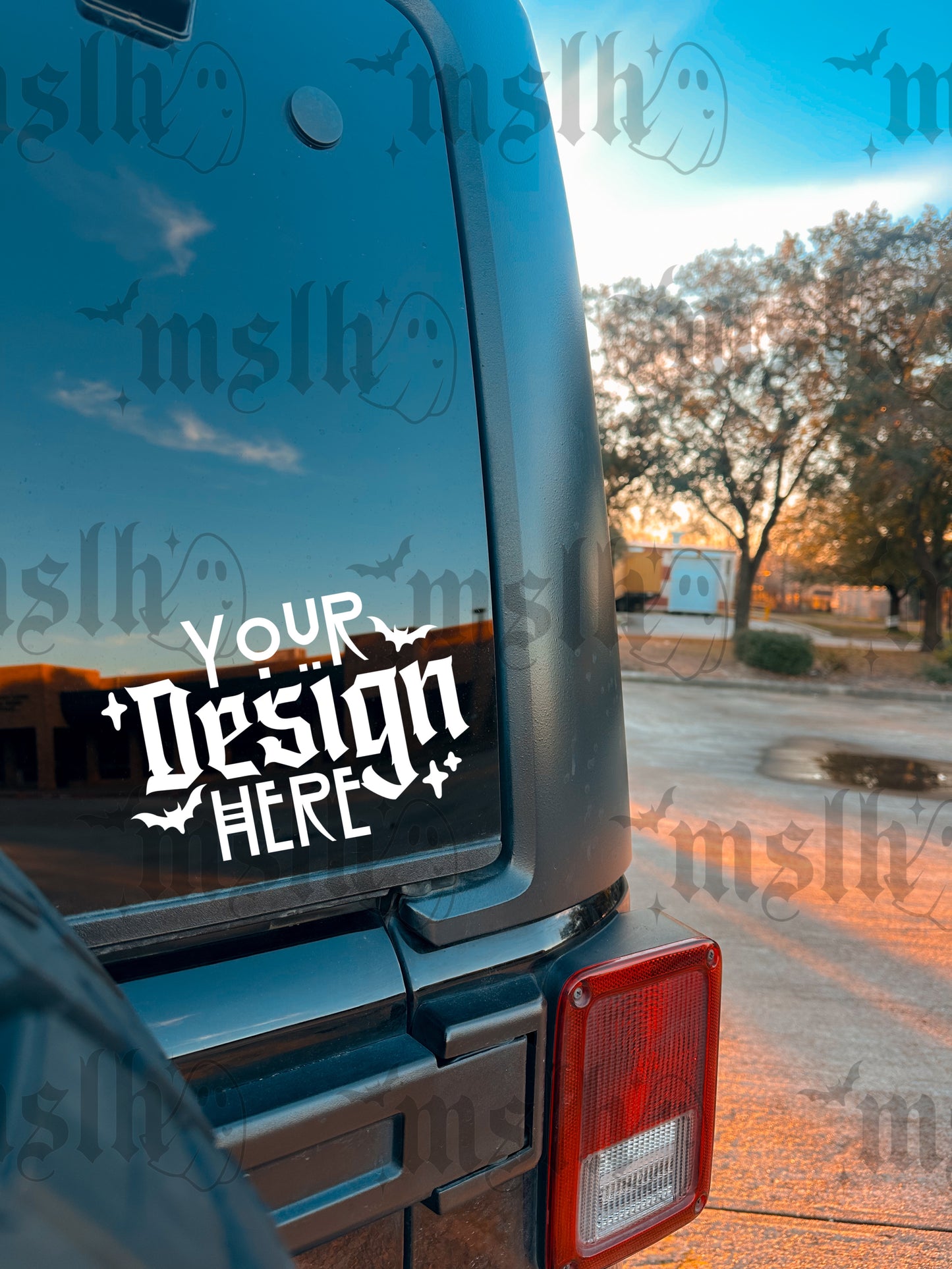 Decal Back Window Sticker SUV Mockup