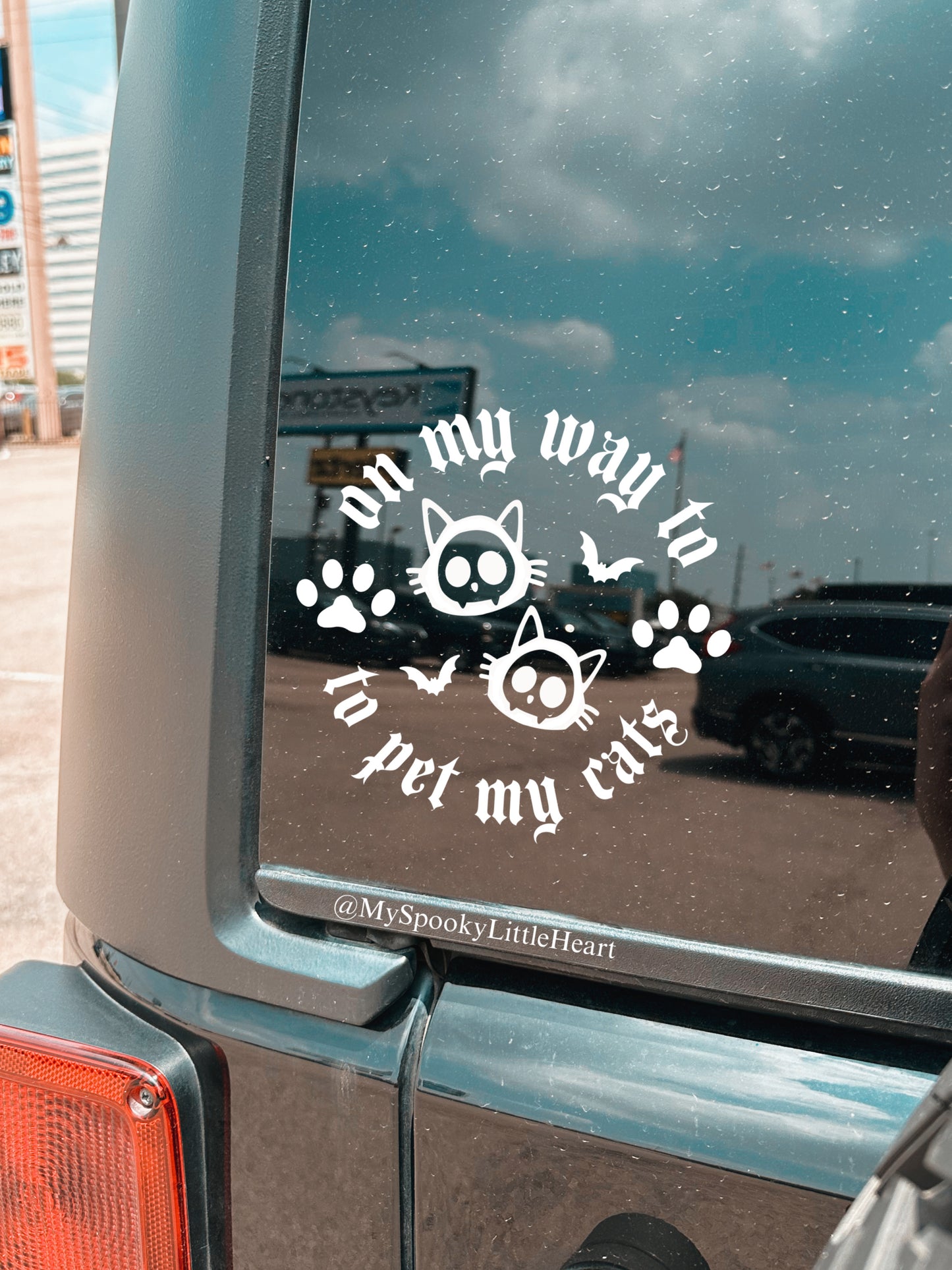 On my way to pet my Cats Vinyl Decal