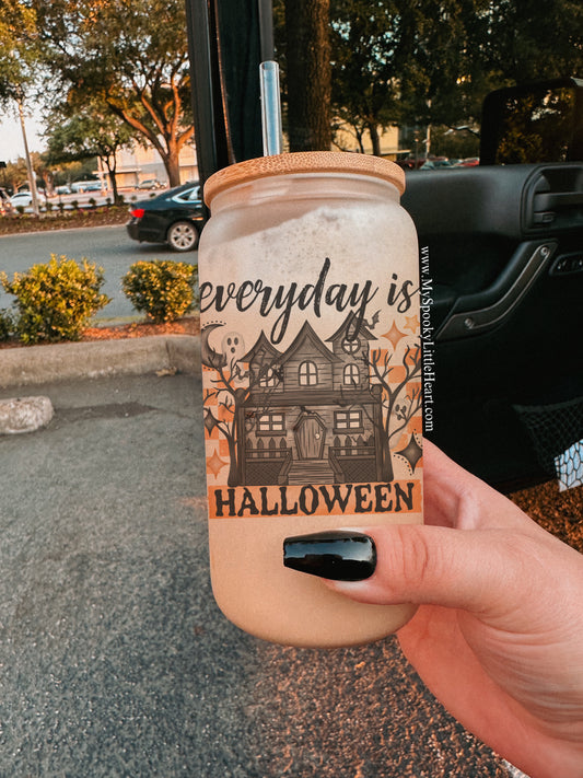 Everyday is Halloween 16oz Frosted Glass Cup