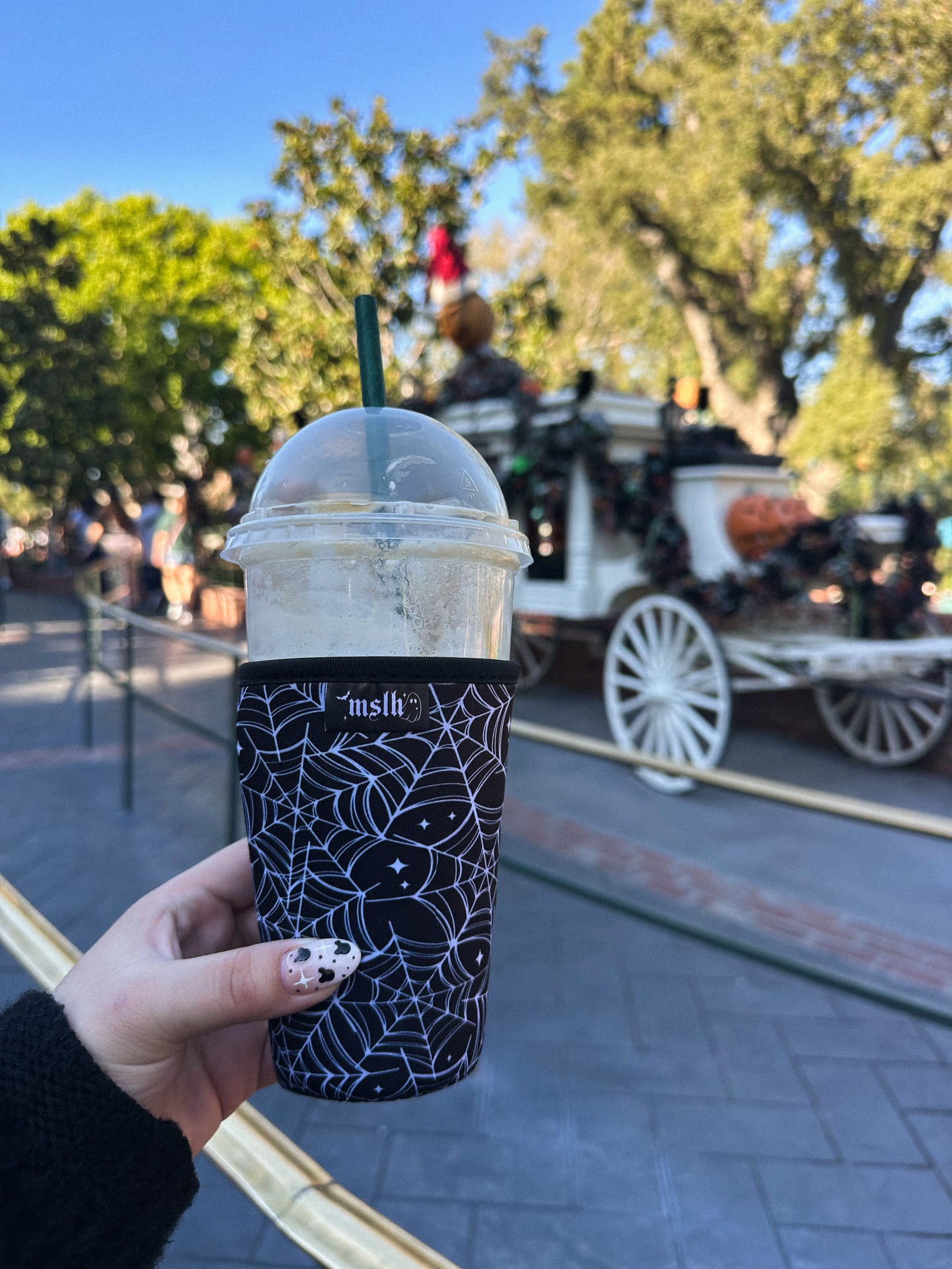 Spiderweb with sparkles Drink/Cup Sleeve