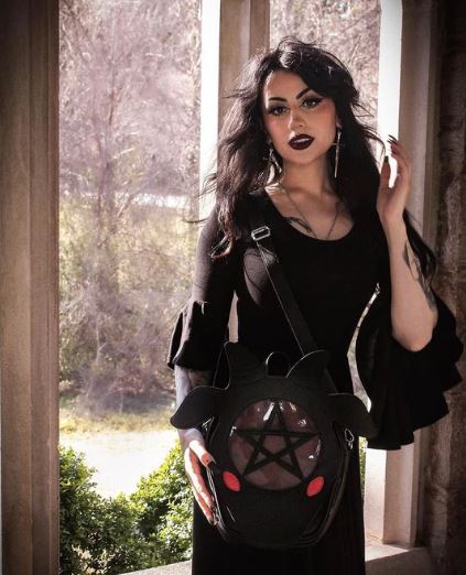 Gothic Goat Bag - CHARCOAL BLACK