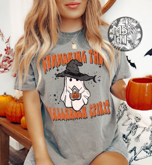 Summoning the Halloween Spirit Witchy Ghost T-Shirt