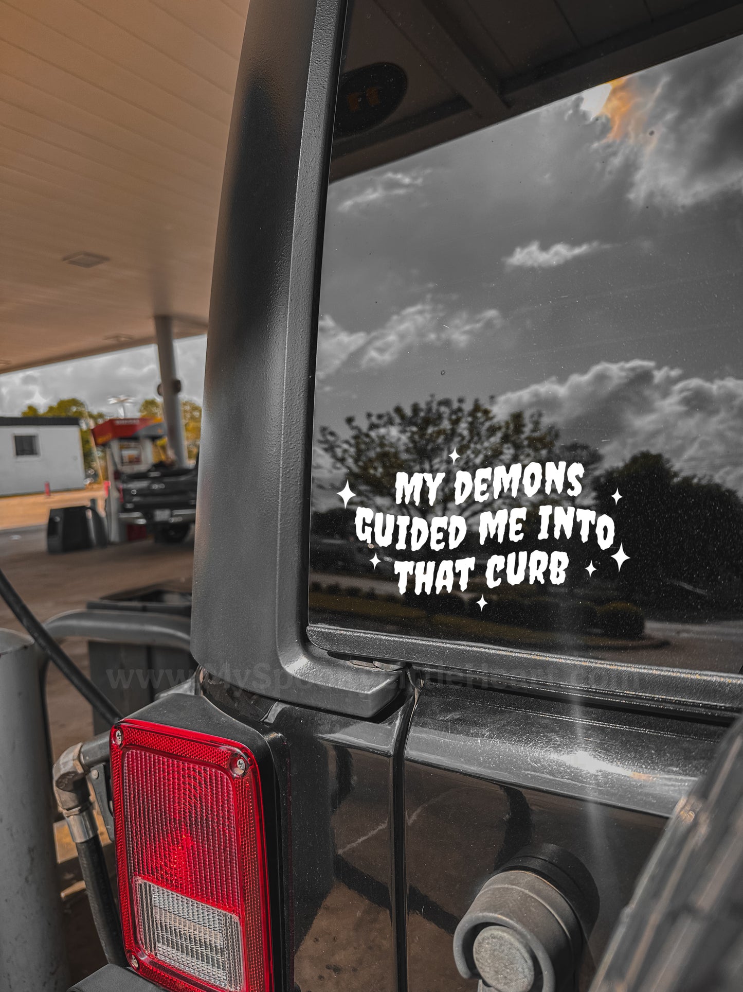 My demons guided me into that curb MSLH Exclusive Vinyl Decal