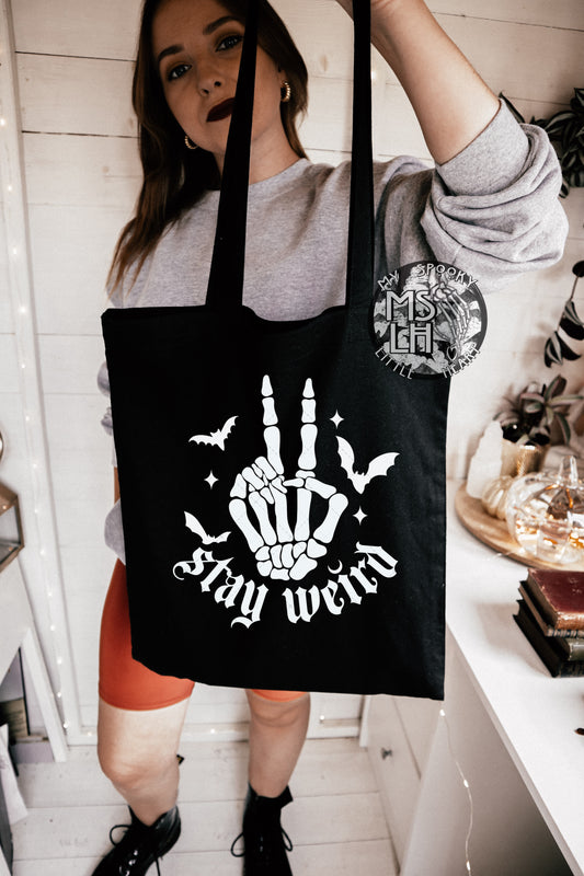 Stay Weird Canvas Tote