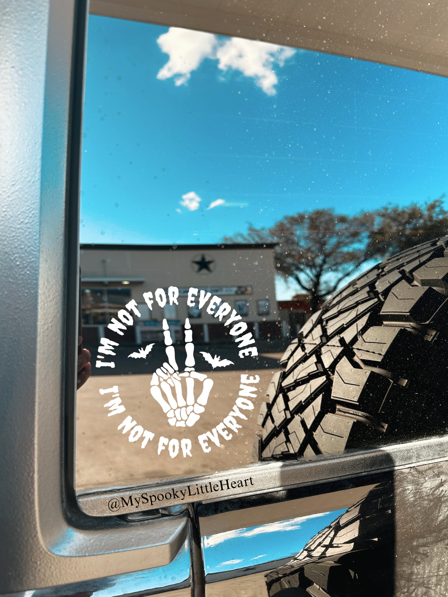 I'm not for Everyone Skellie Hand Vinyl Decal
