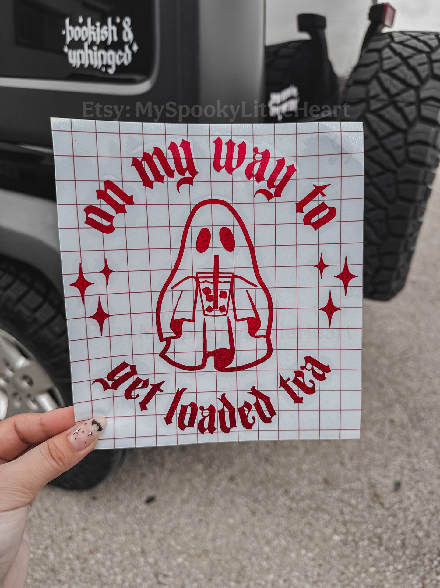 On my way to get loaded tea Vinyl Decal