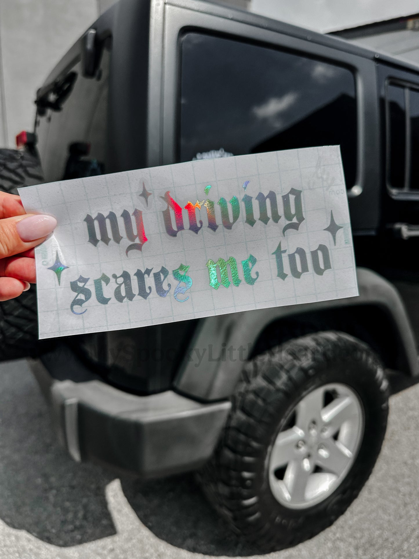 My driving scares me too Vinyl Decal
