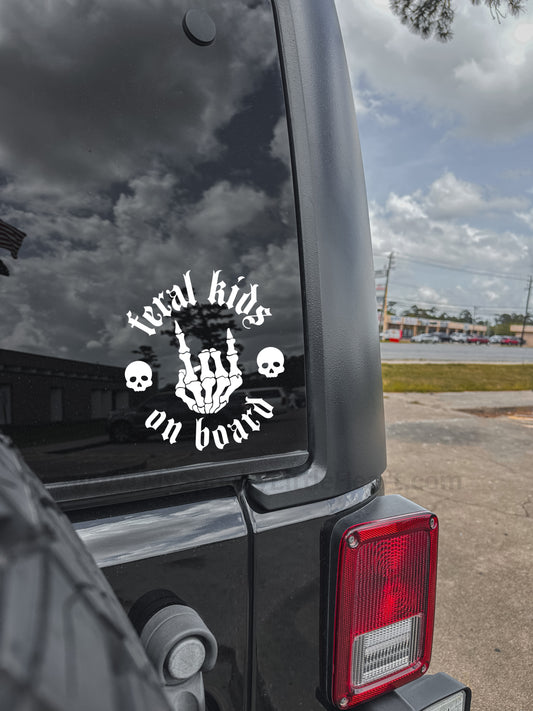 Feral kids on board Vinyl Decal