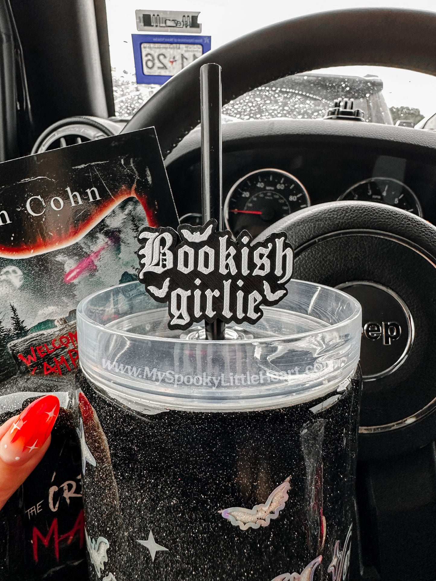 Bookish Girlie MSLH Exclusive 8mm and 10mm Straw Topper for Tumblers -3D PRINTED