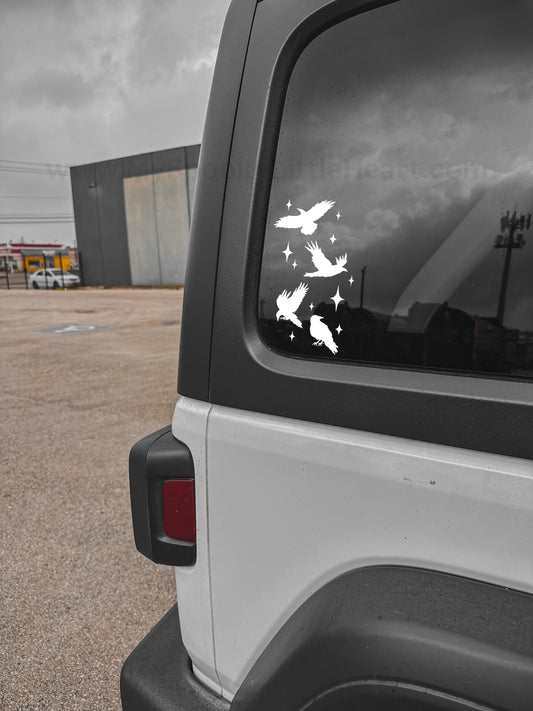 Crows and stars Vinyl Decal