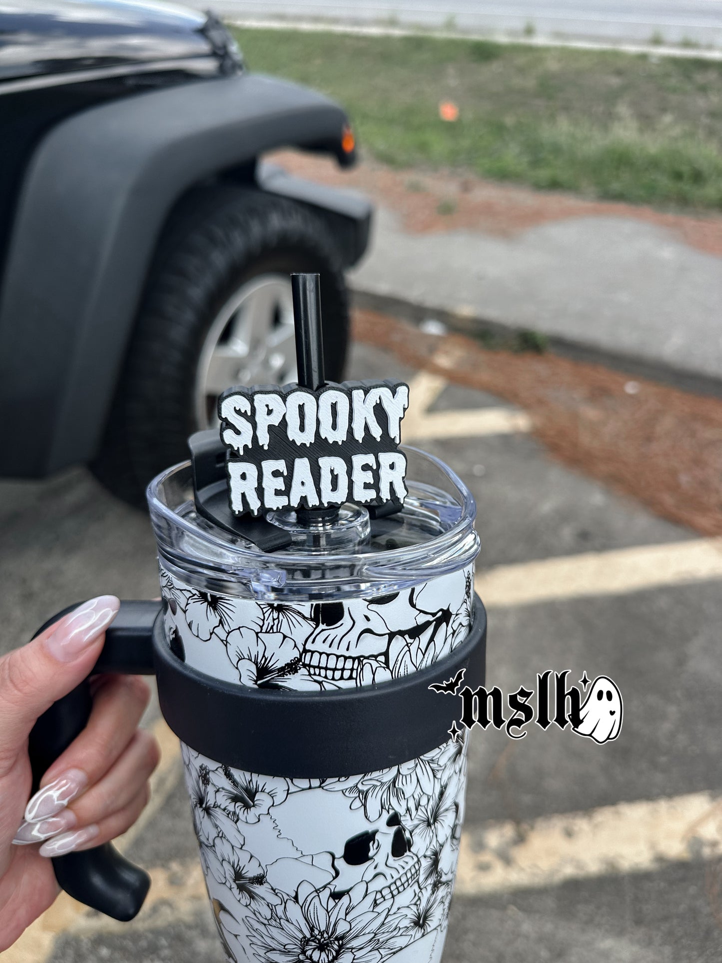 Spooky Reader MSLH Exclusive 8mm and 10mm Straw Topper for Tumblers -3D PRINTED