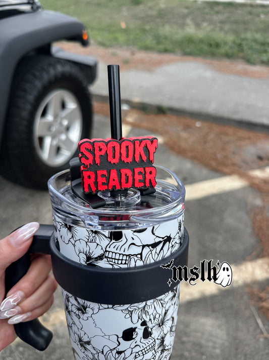 Spooky Reader MSLH Exclusive 8mm and 10mm Straw Topper for Tumblers -3D PRINTED