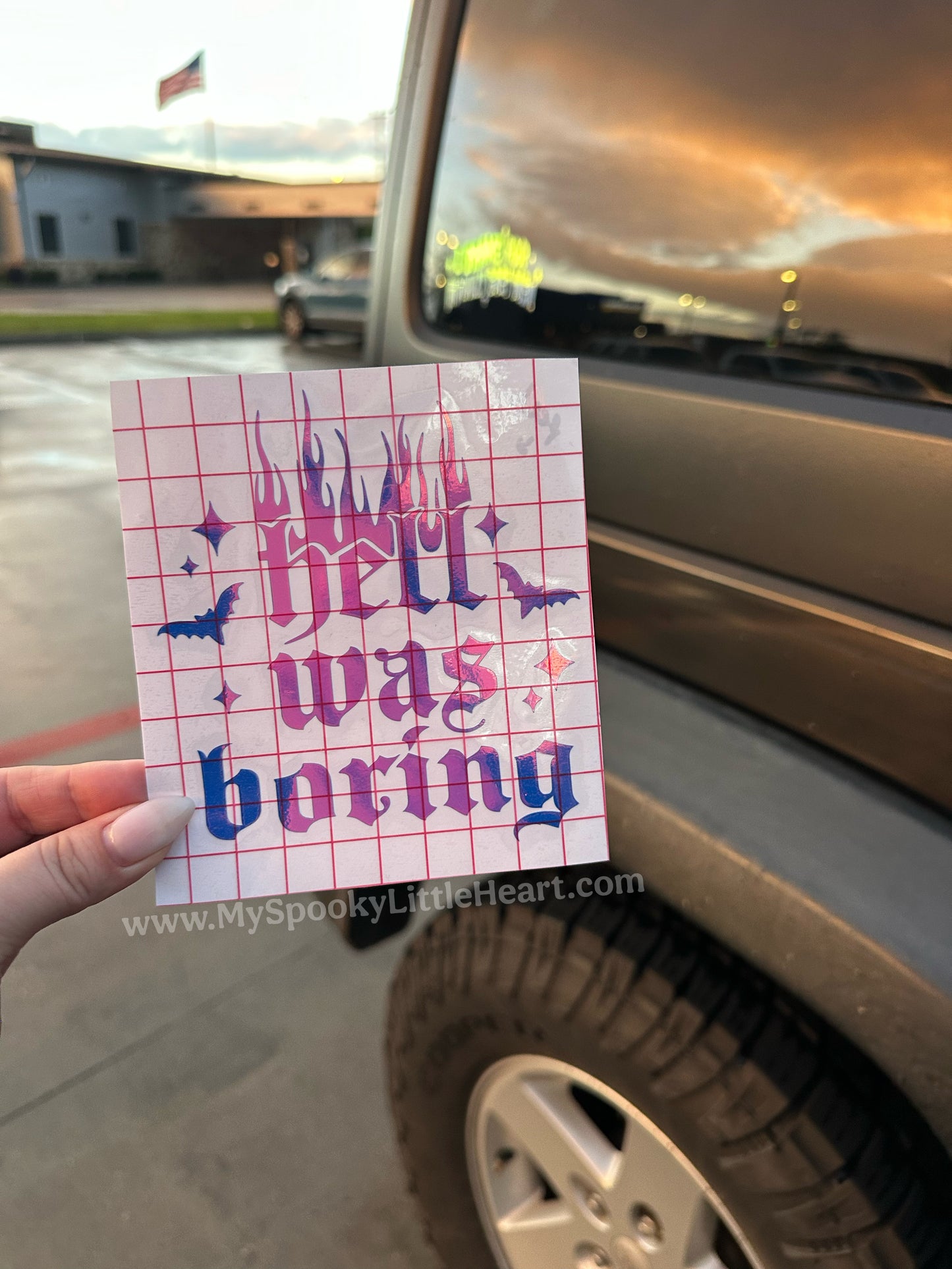 Hell was boring Vinyl Decal