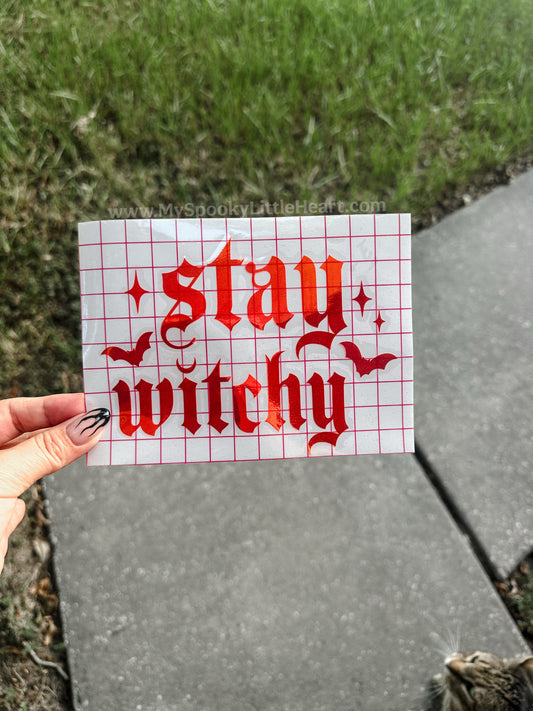 Stay Witchy with Bats Vinyl Decal