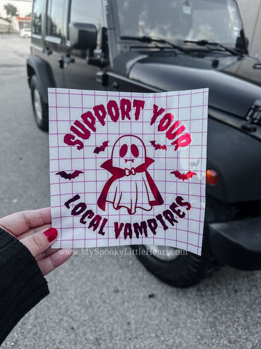Support your local Vampires Ghost Vamp Vinyl Decal