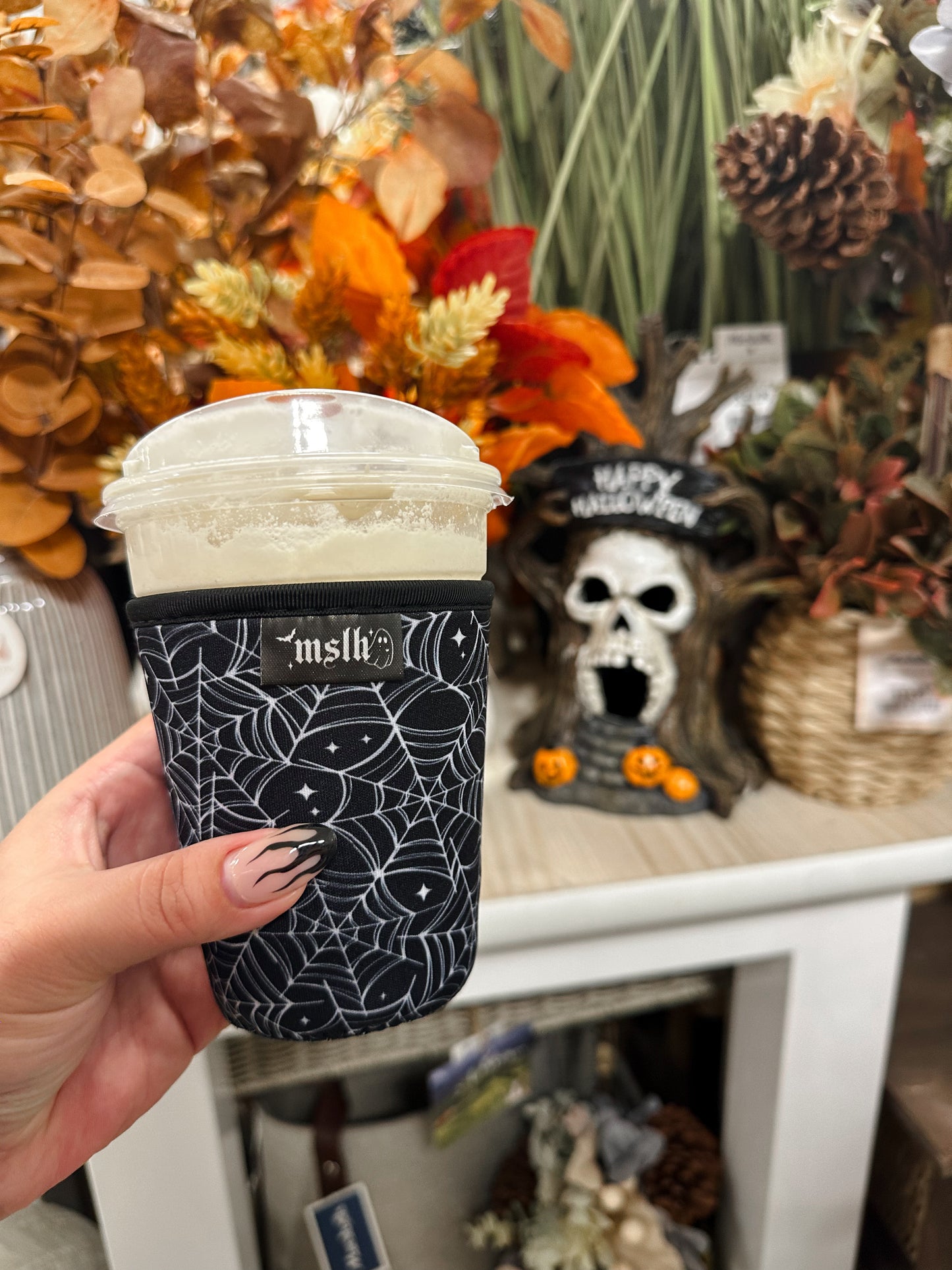 Spiderweb with sparkles Drink/Cup Sleeve