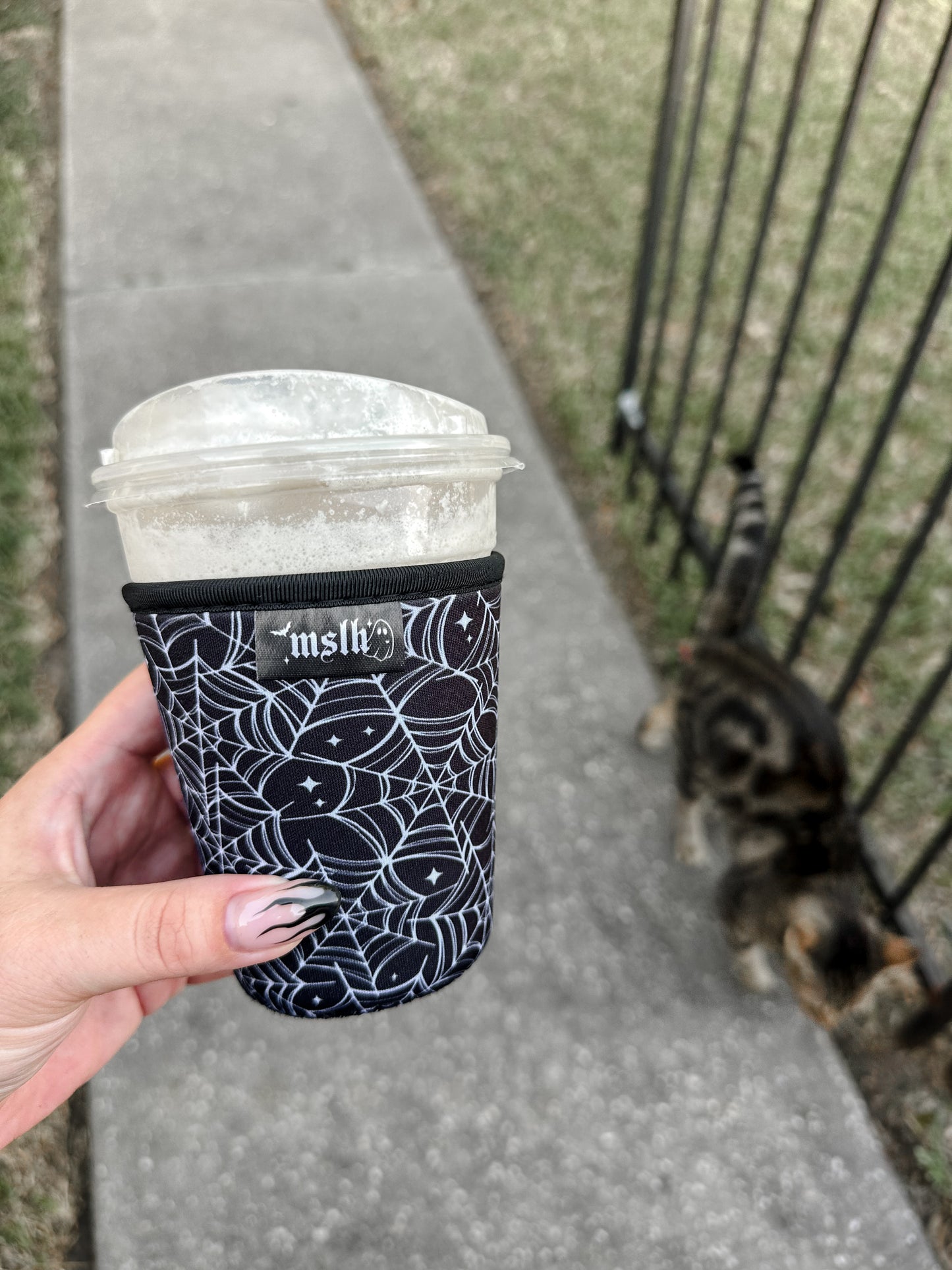 Spiderweb with sparkles Drink/Cup Sleeve