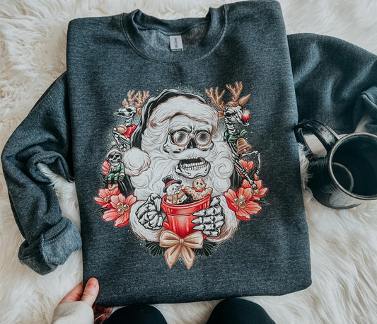 Skellie Santa- Christmas Sweatshirt