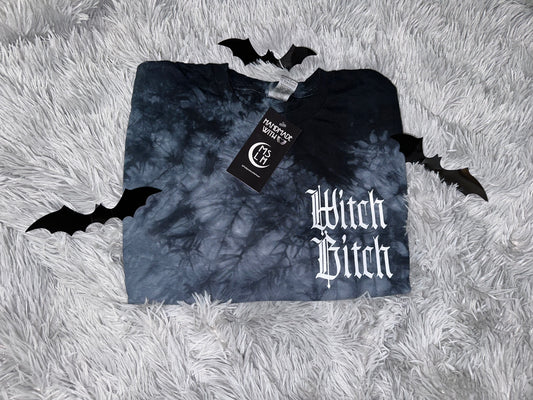 Witch Bitch Black Crystal Dye T-Shirt