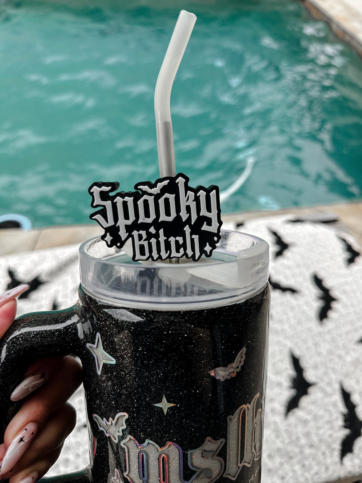 Spooky B MSLH Exclusive 8mm Straw Topper for Tumblers -3D PRINTED