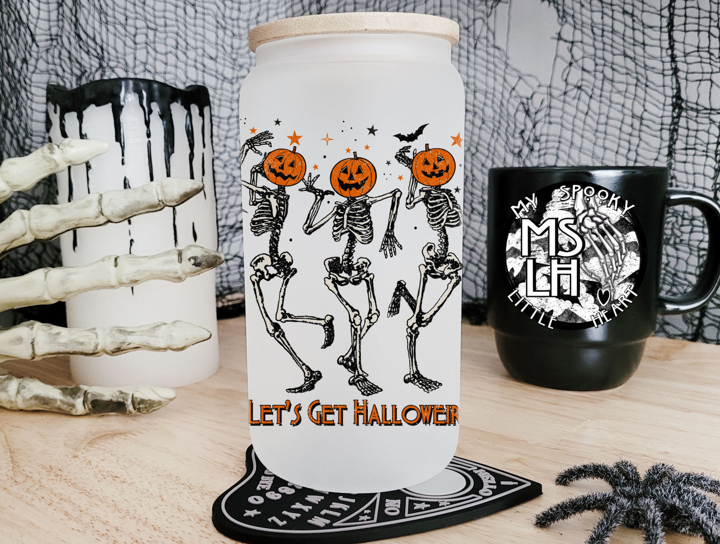 Let’s get Halloweird 16oz Frosted Glass Cup