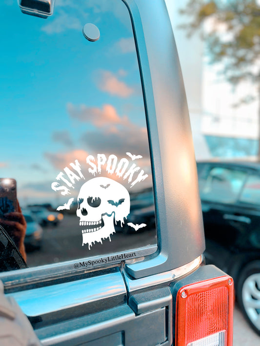 Stay Spooky Skull Vinyl Decal