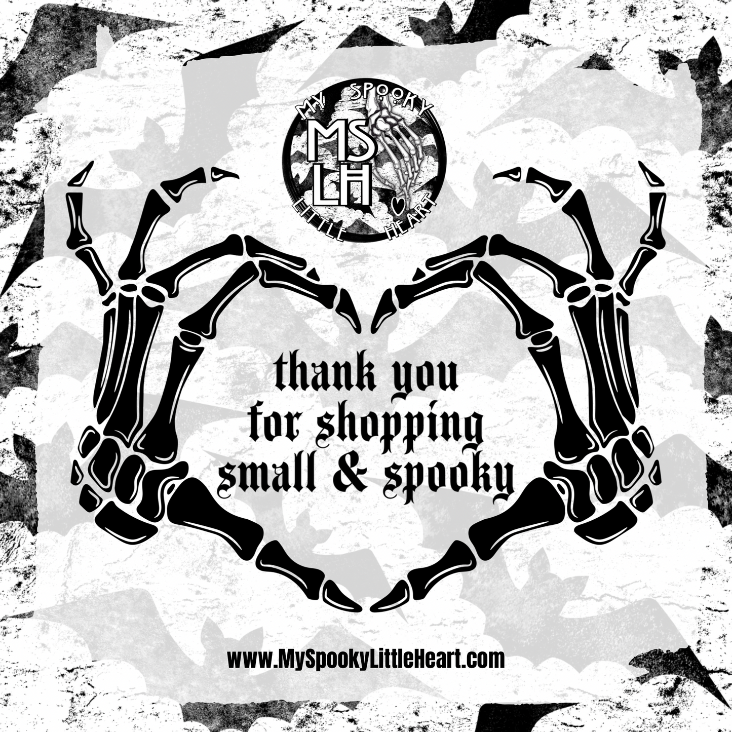 Stay Spooky Skeleton hand with Bats Vinyl Decal