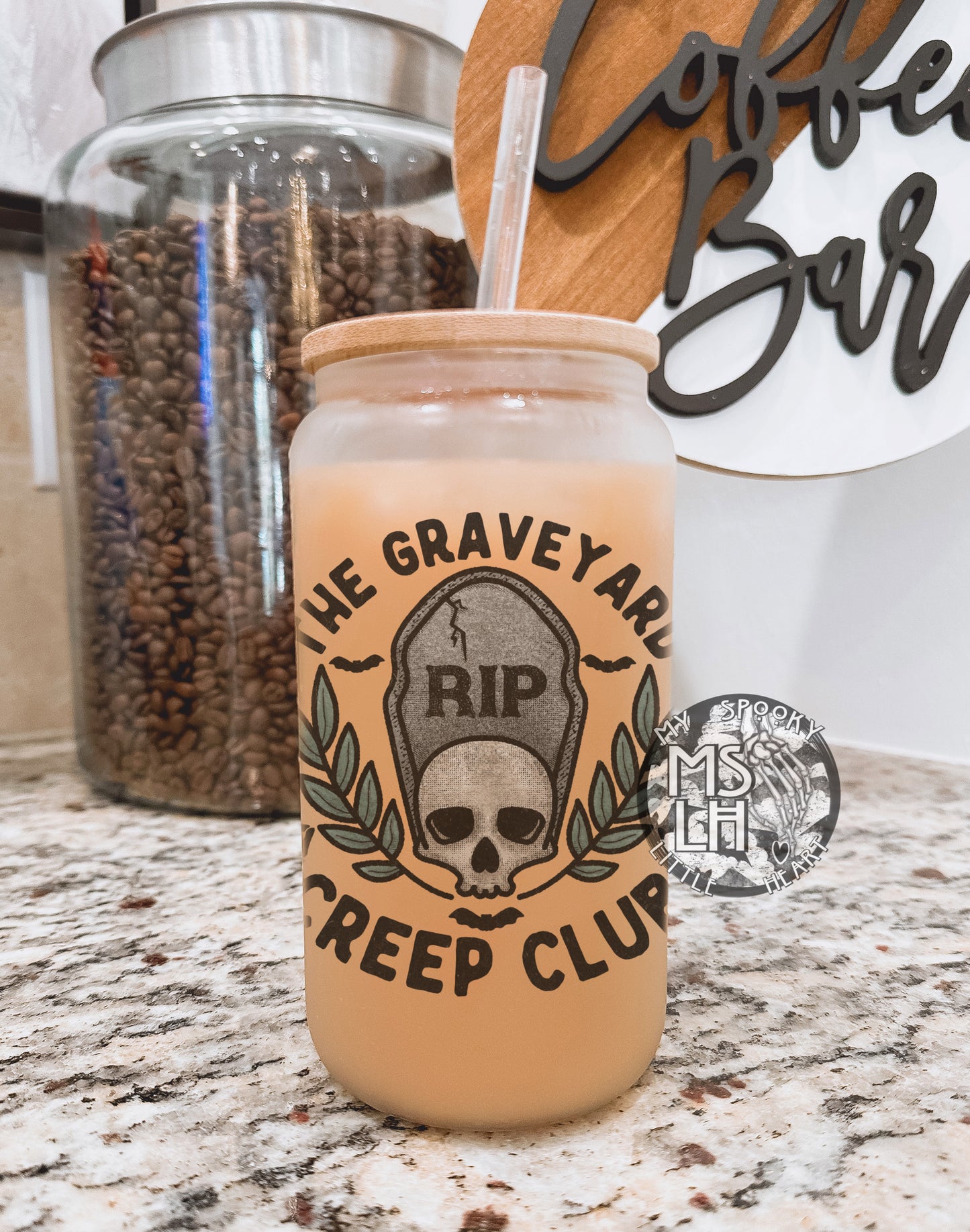 The Graveyard Creep Club 16oz Frosted Glass Cup
