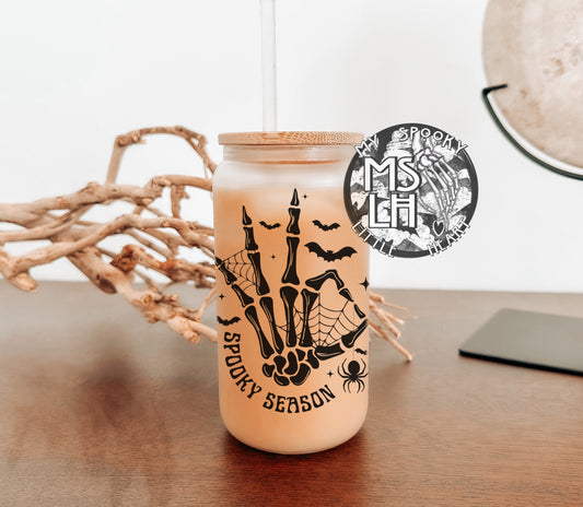 Spooky Season 16oz Frosted Glass Cup