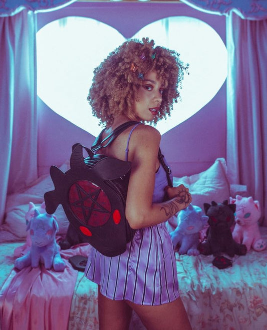 Gothic Goat Bag - CHARCOAL BLACK