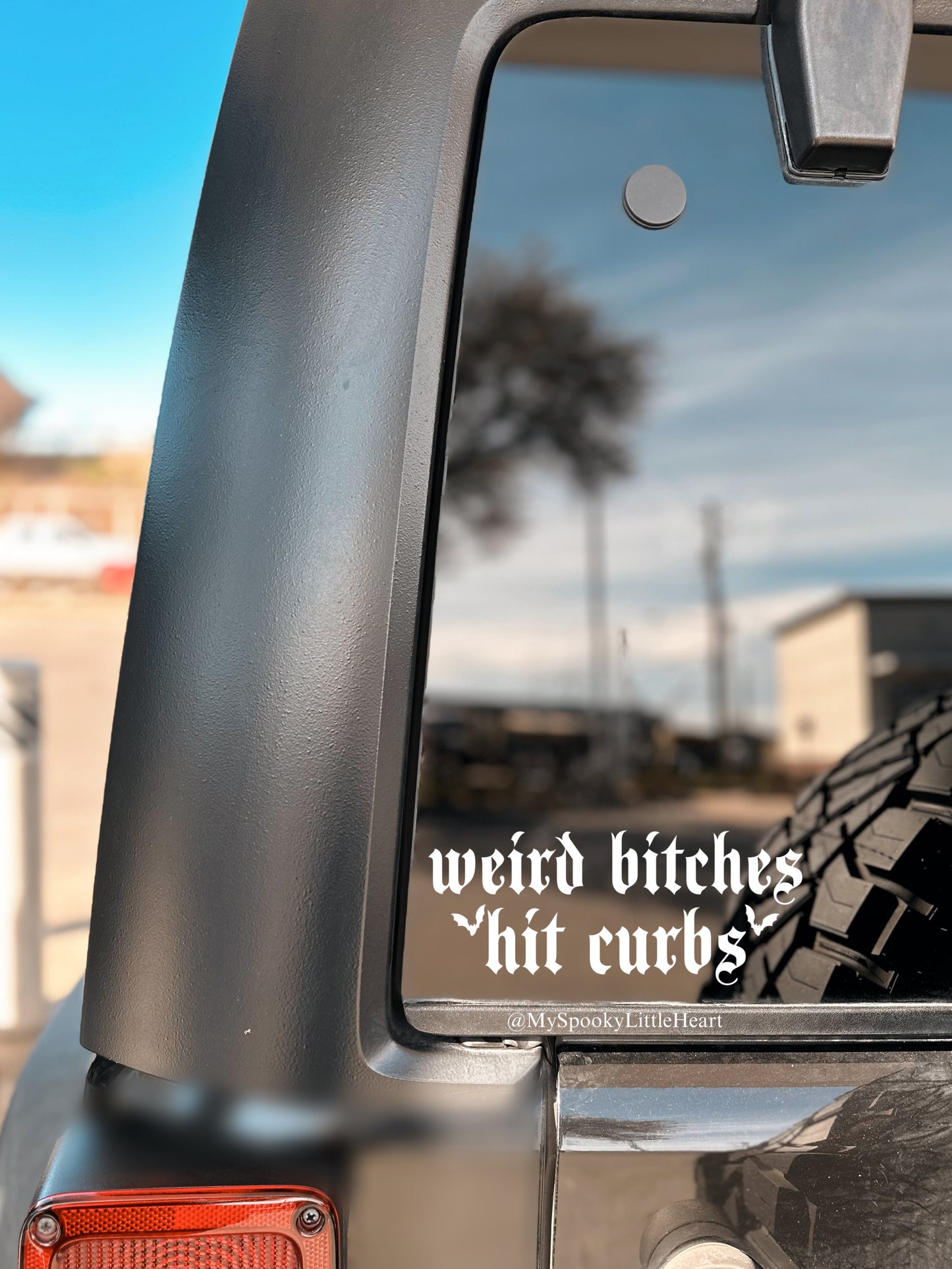 Weird Bitches Hit Curbs Car Vinyl Decal